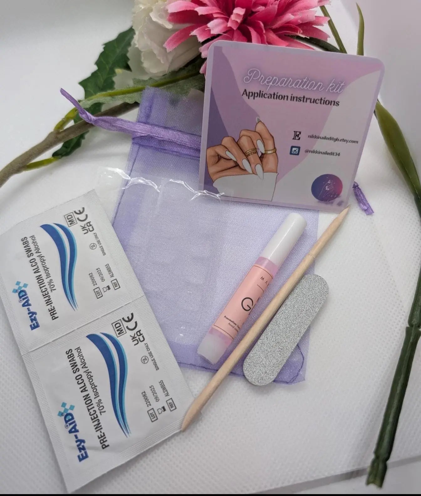 Greek Porcelain Pre Made Nails | Clearance Luxury Press On Nails UK | Limited Edition 10pc Set - Nikki Nailed it