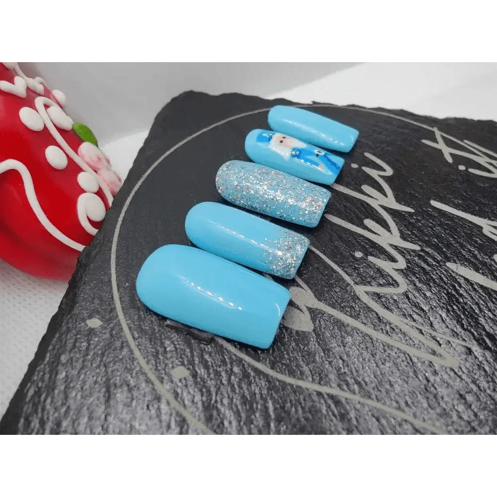Nailmas Day 12 Nutcracker Nails - Hand Painted Glitter Christmas Advent Luxury Press On Nails by Nikki Nailed - Nikki Nailed it