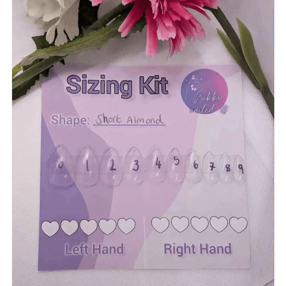 Nails Sizing Kit for Press On Nails | Almond, Square, Stiletto, Oval, Coffin | Short, Medium & Long Length | Luxury Press on Nails UK - Nikki Nailed it