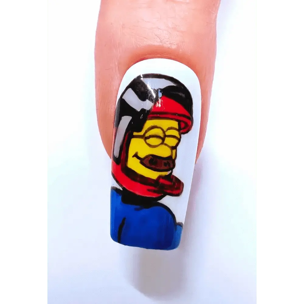 Ned Flanders Nails | Nothing At All Design | 10pc Luxury Press On Nails Set | Reusable Artificial Nails UK - Nikki Nailed it