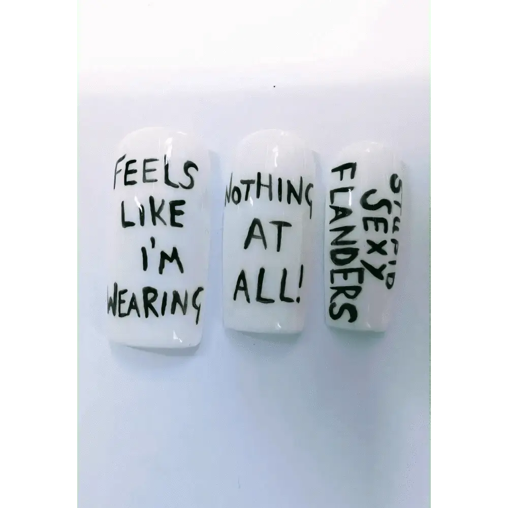 Ned Flanders Nails | Nothing At All Design | 10pc Luxury Press On Nails Set | Reusable Artificial Nails UK - Nikki Nailed it