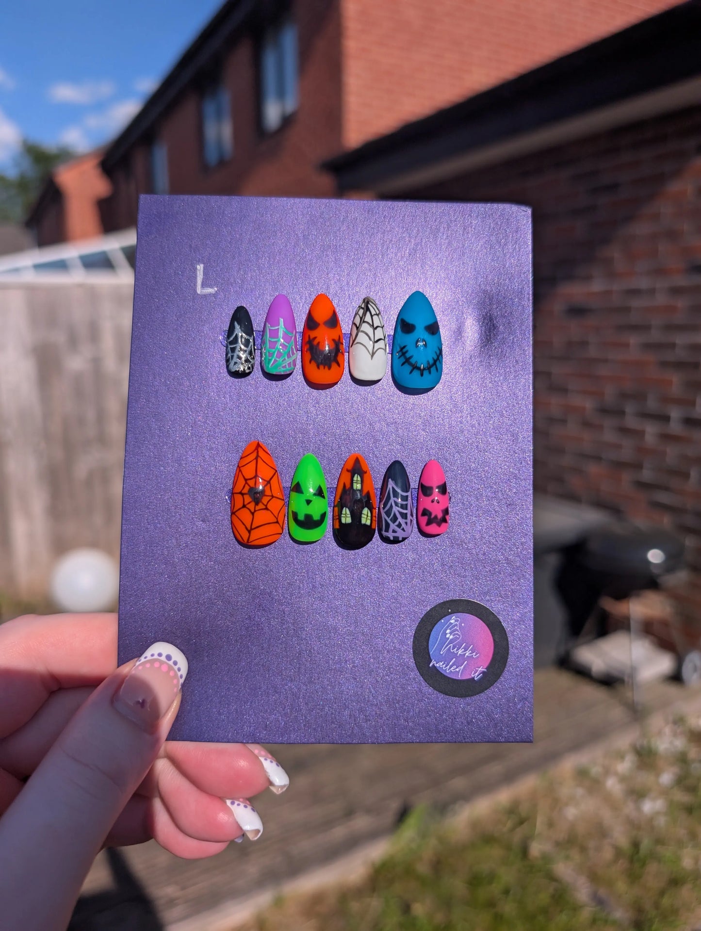 Neon Halloween Party - Mix & Match Press On Nails | Limited Edition Nails UK | Artificial Reusable Nails | Luxury Press Ons 10pc Set - Nikki Nailed it