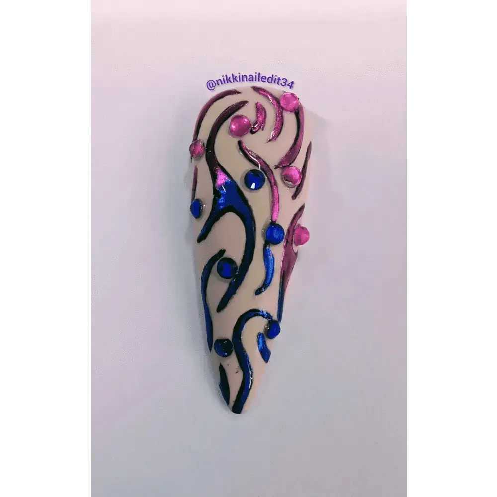Pre Made Tino Vo Inspired Nails | Limited Edition Hand - Painted Luxury Press On Nails UK | Artificial Nails - Nikki Nailed it