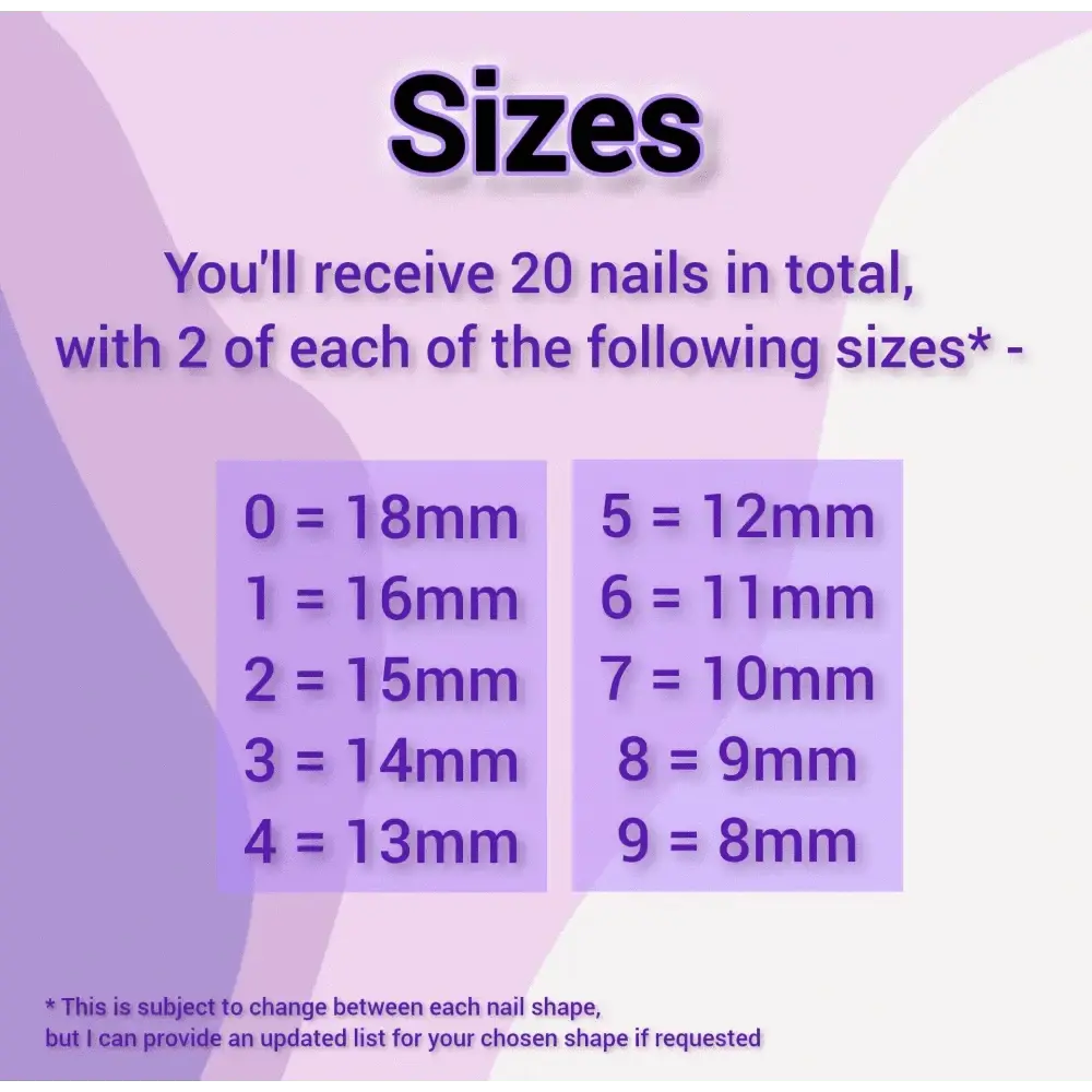 Ready to Wear Sizing Kit for Press On Nails - Solid & Glitter Almond, Square, Stiletto, Oval, Coffin | Short, Medium, Long | 20pc Set - Nikki Nailed it