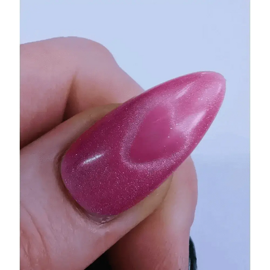 Custom Cat Eye Heart Press On Nails | Luxury Nail Set | 10pc Reusable Artificial Nails UK - Nikki Nailed it