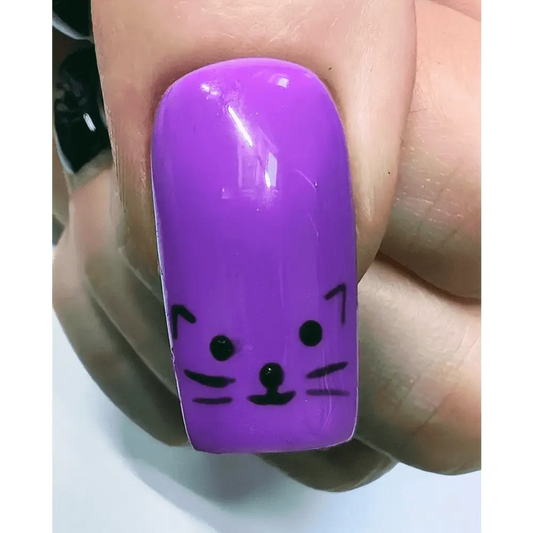 Custom Cat Tip Nails | Luxury Square Press On Nails | Reusable 10pc Nail Set UK - Nikki Nailed it