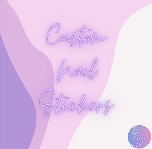 Custom Nail Art Stickers - Hand Painted Gel Nail Decals Manicure | Cute Nail Stickers UK | DIY Nail Art | Gift Idea | Beauty | Self Care - Nikki Nailed it