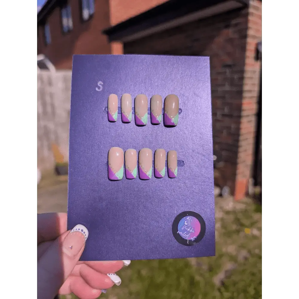 Fancy Tips Nails - Limited Edition Clearance Press On Nails | Luxury Reusable 10pc Set UK - Nikki Nailed it