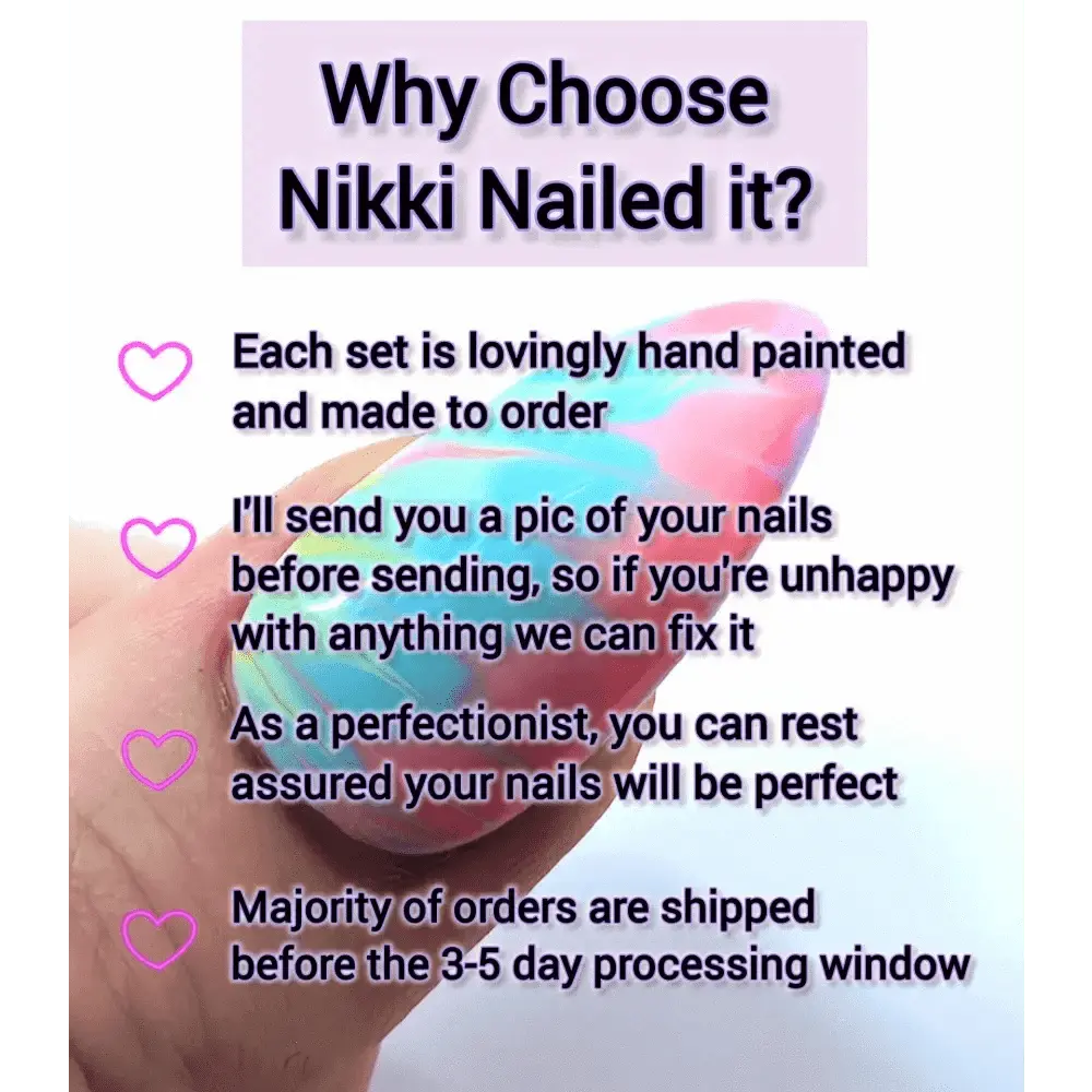 Fancy Tips Nails - Limited Edition Clearance Press On Nails | Luxury Reusable 10pc Set UK - Nikki Nailed it