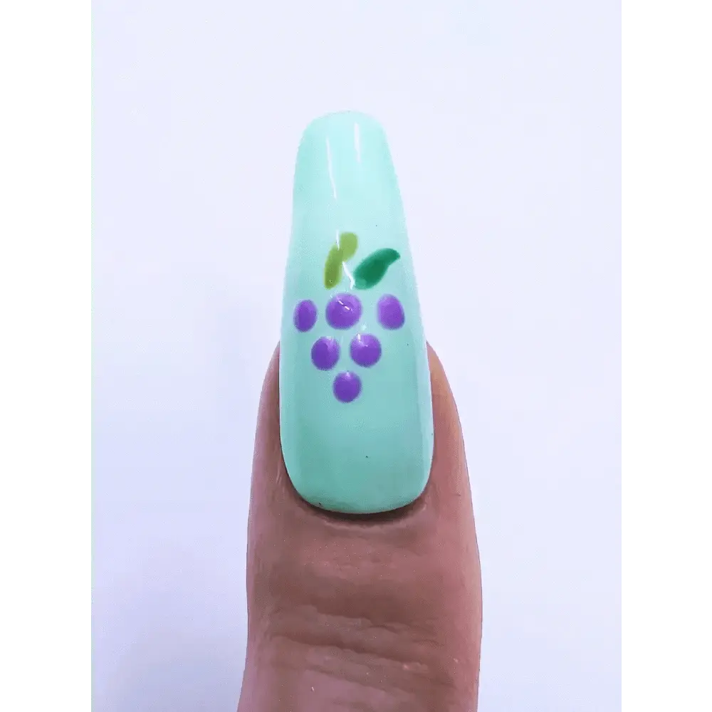 Fruit Pastel Nails | Luxury Hand Painted Press On Nails | 10pc Reusable Set - Nikki Nailed it
