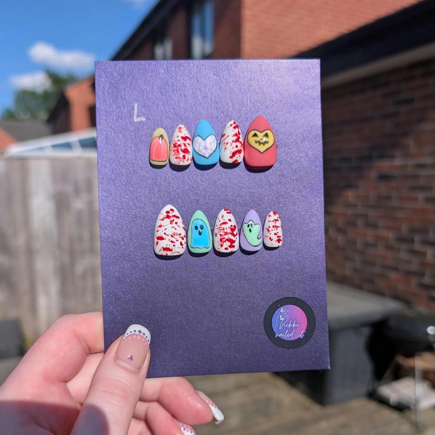 Halloween Pastel Gore - Mix & Match Press On Nails | Limited Edition Nails UK | Artificial Reusable Nails | Luxury Press Ons 10pc Set - Nikki Nailed it