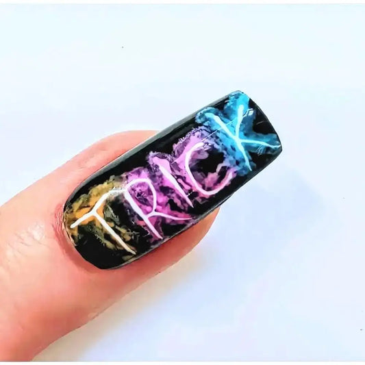 Halloween Trick or Treat Smoke Nails - Luxury Press On Nails UK | 10pc Reusable Artificial Nail Set - Nikki Nailed it