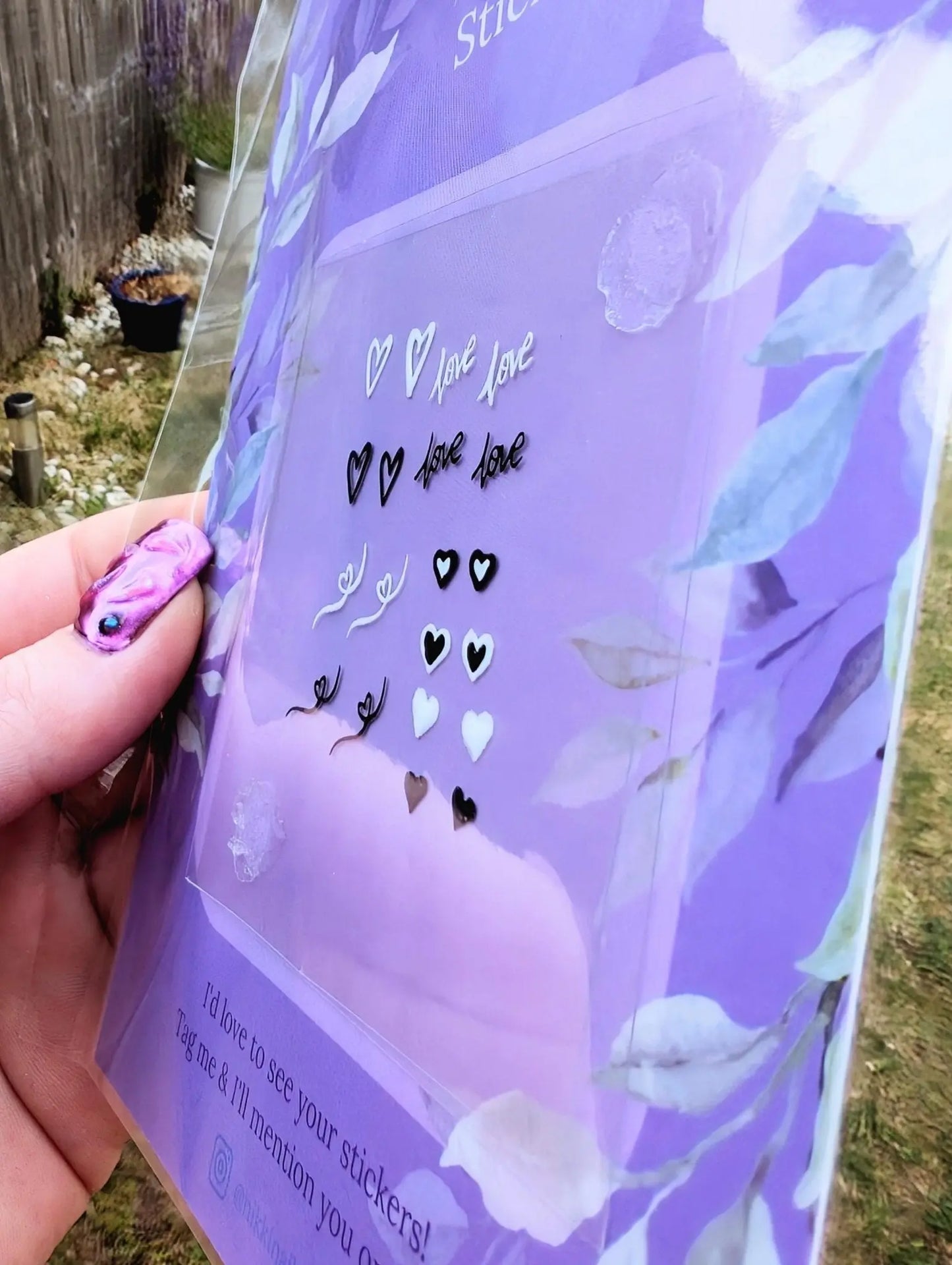 Love Heart Nail Stickers - Hand Painted Gel Nail Decals for Cute DIY Nail Art and Self Care - Nikki Nailed it