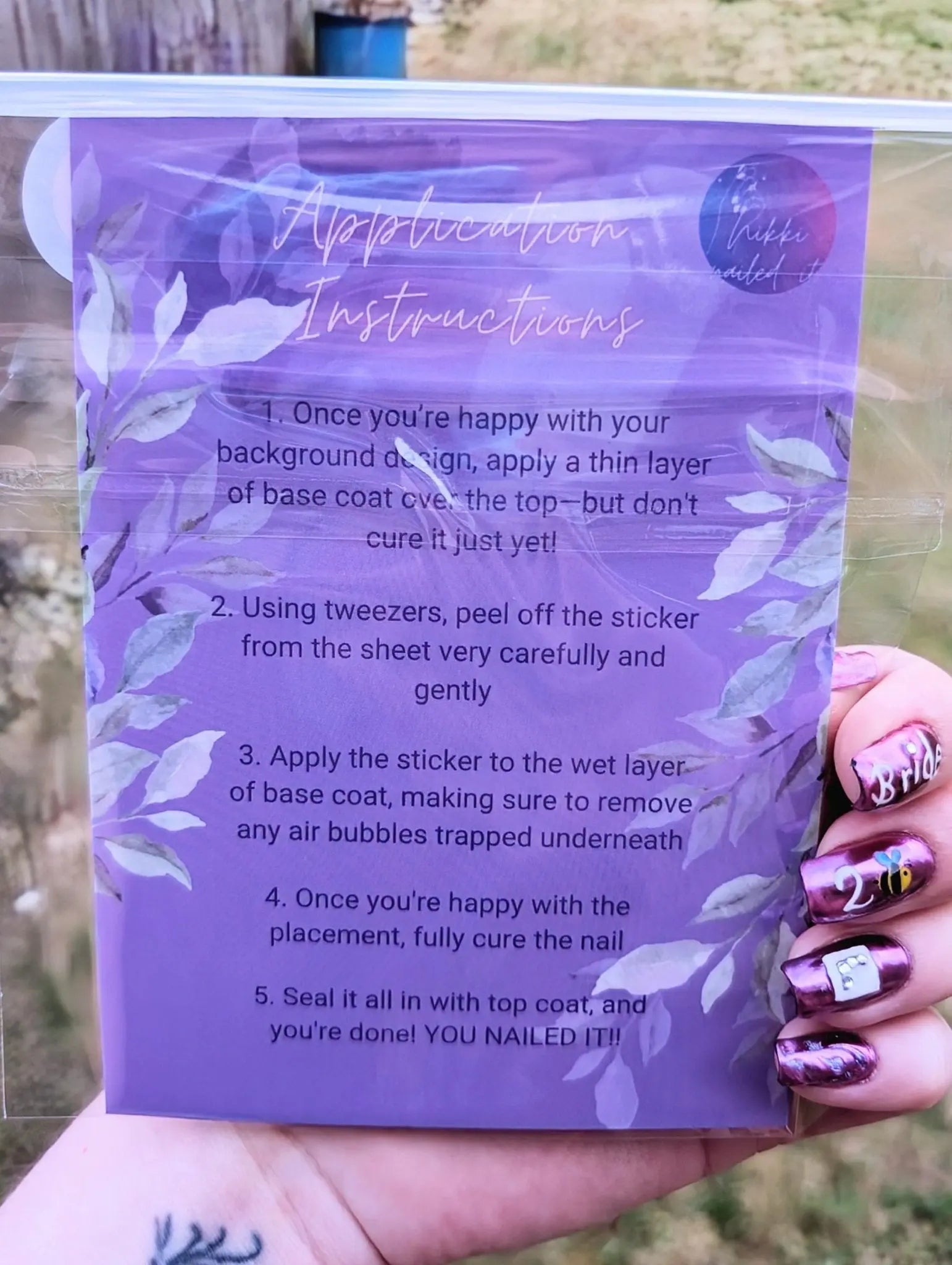 Love Heart Nail Stickers - Hand Painted Gel Nail Decals for Cute DIY Nail Art and Self Care - Nikki Nailed it