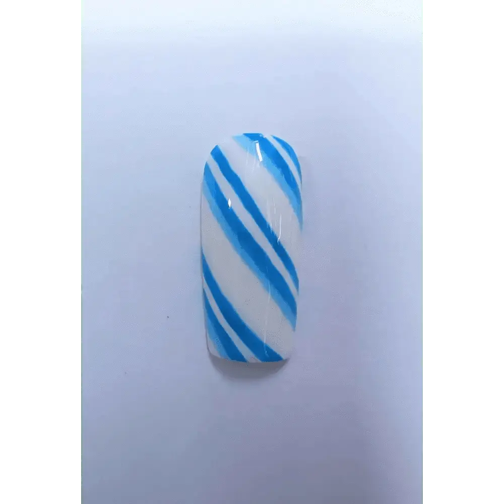 Nailmas Day 01 Blue Sweater Nails | Winter Blue Nails | Hand Painted Luxury 10pc Set - Nikki Nailed it