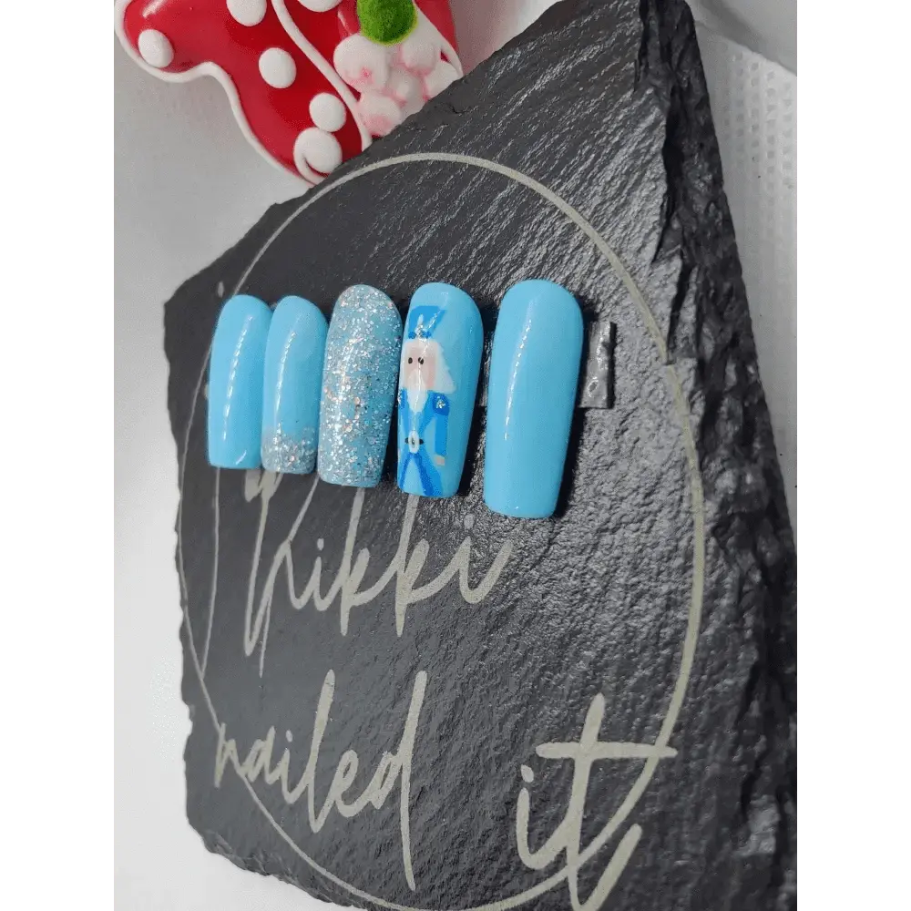 Nailmas Day 12 Nutcracker Nails - Hand Painted Glitter Christmas Advent Luxury Press On Nails by Nikki Nailed - Nikki Nailed it