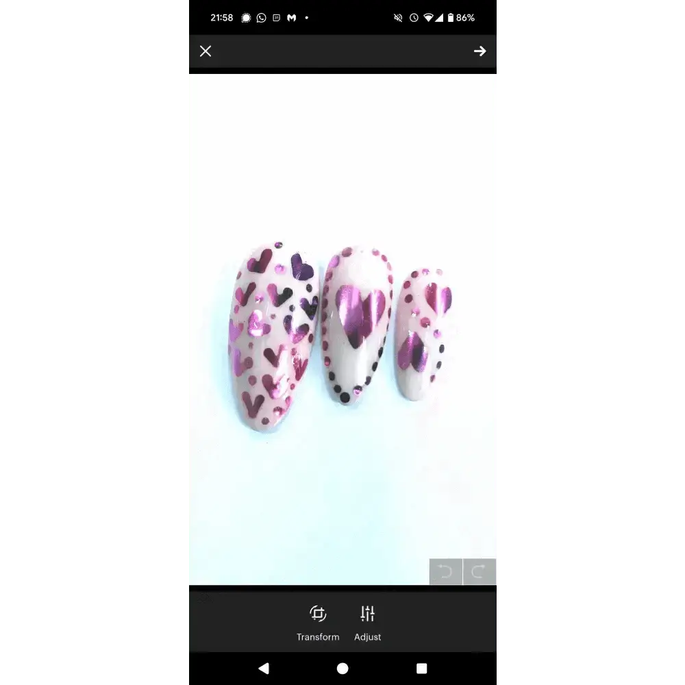 Valentine's Day Pink Chrome Heart Nails - Luxury 10pc Ombre Press On Reusable Nails Set UK - Nikki Nailed it