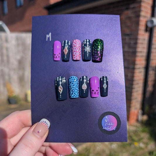 What Is This Monstrosity - Mix & Match Press On Nails | Limited Edition Nails UK | Artificial Reusable Nails | Luxury Press Ons 10pc Set - Nikki Nailed it