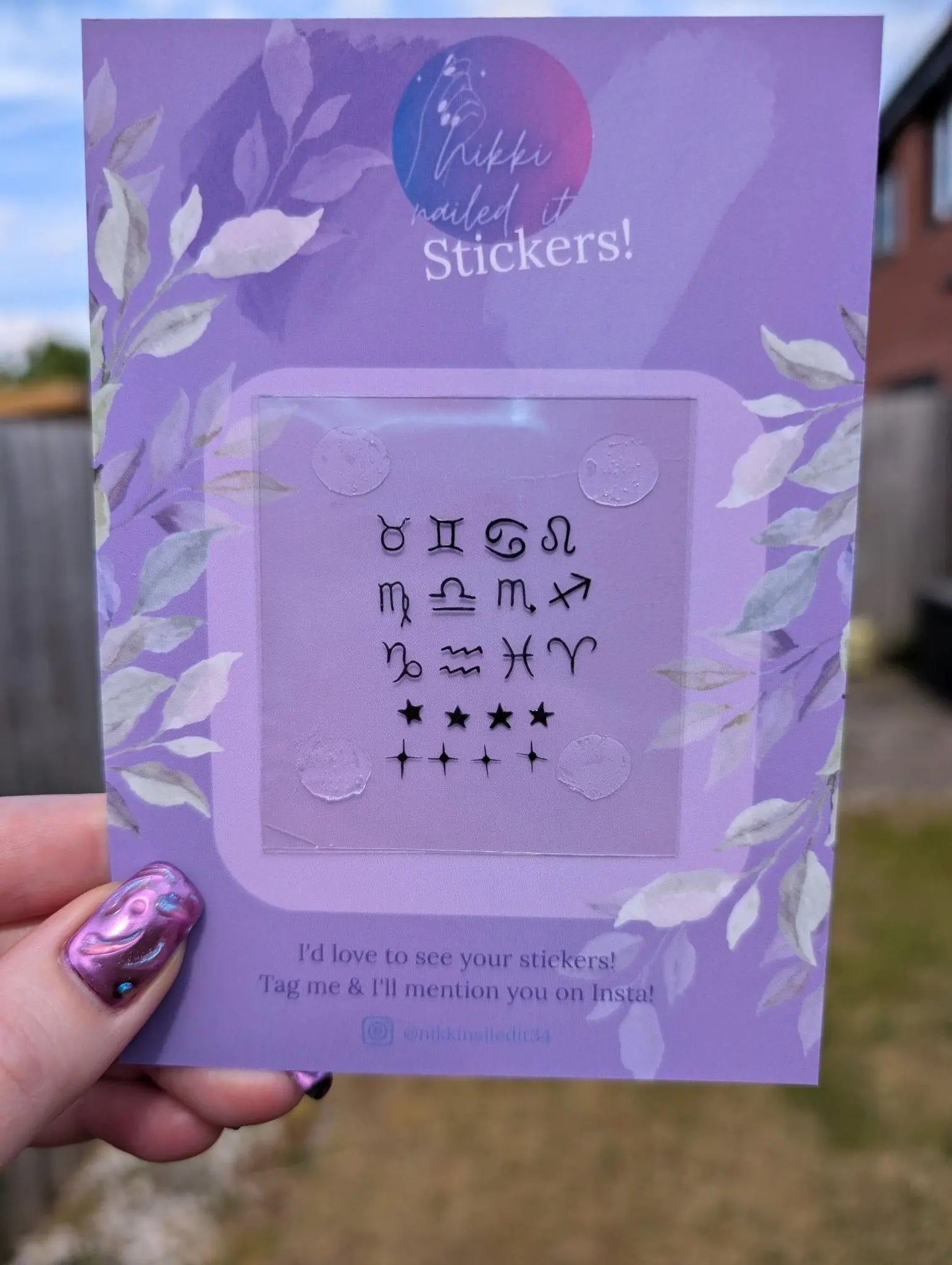 Zodiac Nail Stickers - Hand Painted Gel Nail Decals for Cute DIY Nail Art and Self Care - Nikki Nailed it