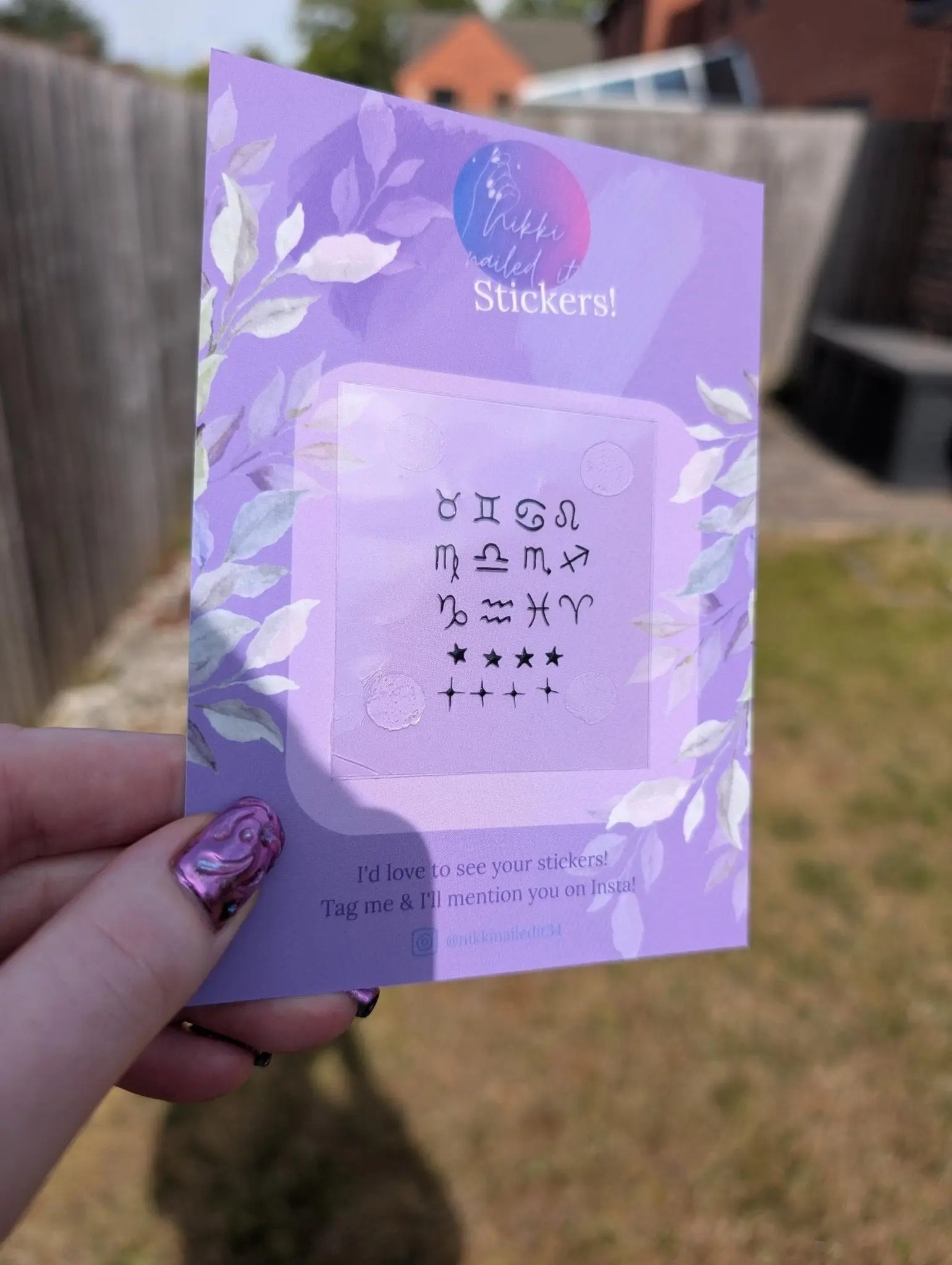 Zodiac Nail Stickers - Hand Painted Gel Nail Decals for Cute DIY Nail Art and Self Care - Nikki Nailed it