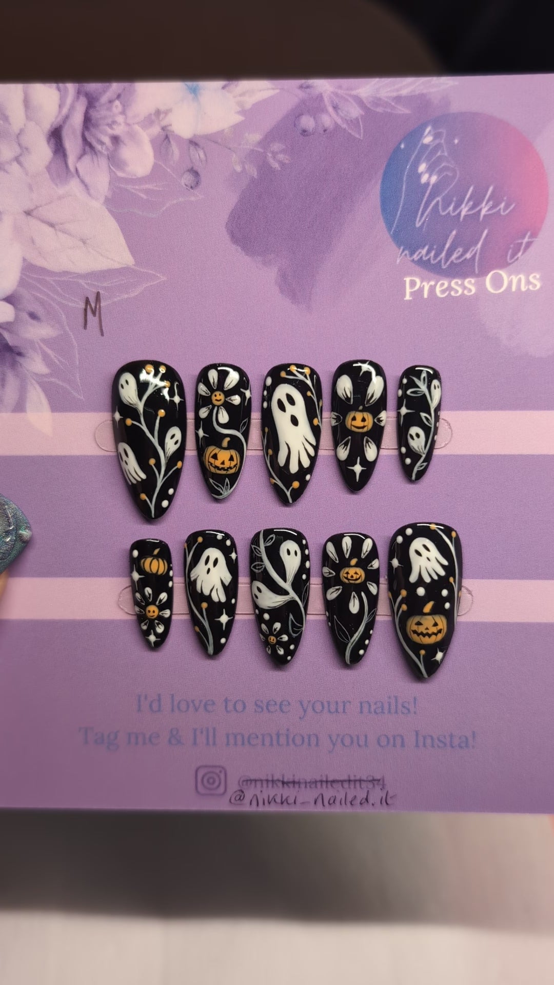 Halloween Monochrome Press On Nails – Nikki Nailed it