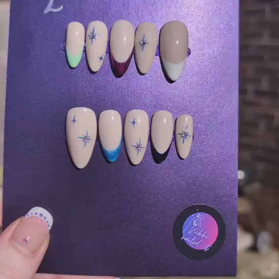 Star Tipper - Mix & Match Press On Nails | Limited Edition Nails UK | Artificial Reusable Nails | Luxury Press Ons 10pc Set