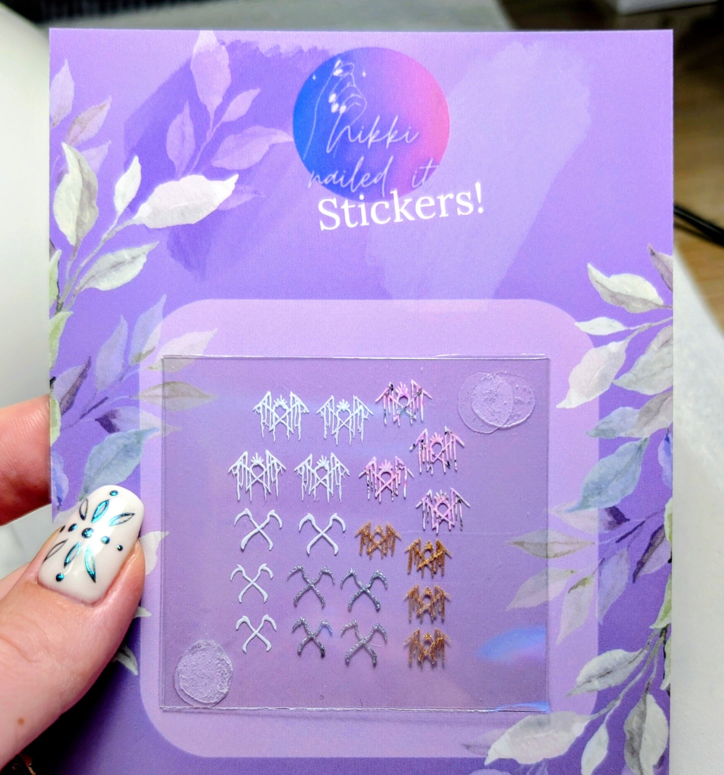 Hand Painted Nail Stickers | Custom Gel Nail Stickers for DIY Manicure | Cute Nail Stickers | Gift Idea & Self Care | Fall Nails